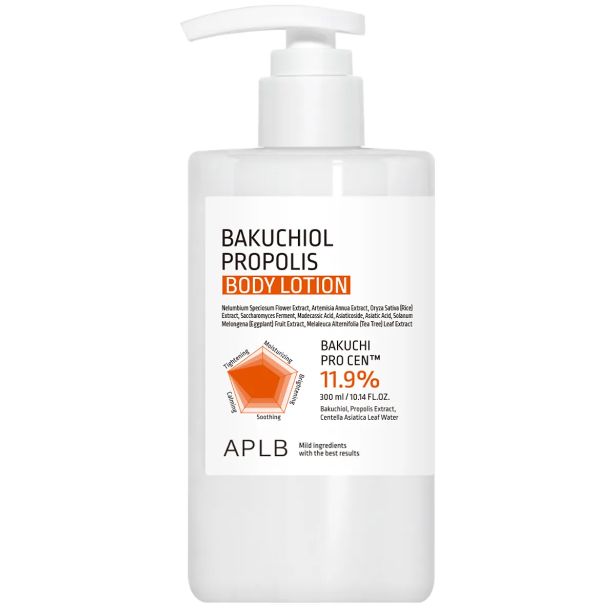 Лосьйон для зміцнення шкіри з бакучіолом і прополісом APLB Bakuchiol Propolis Body Lotion 300 мл