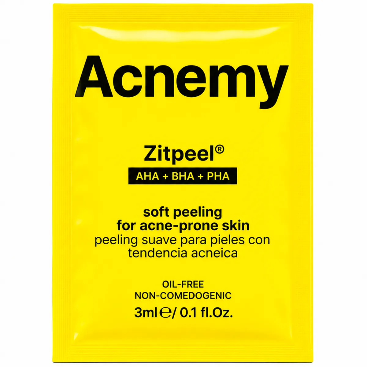 Ніжний пілінг для шкіри, схильної до акне Acnemy Zitpeel 3 мл, Саше (Тестер)