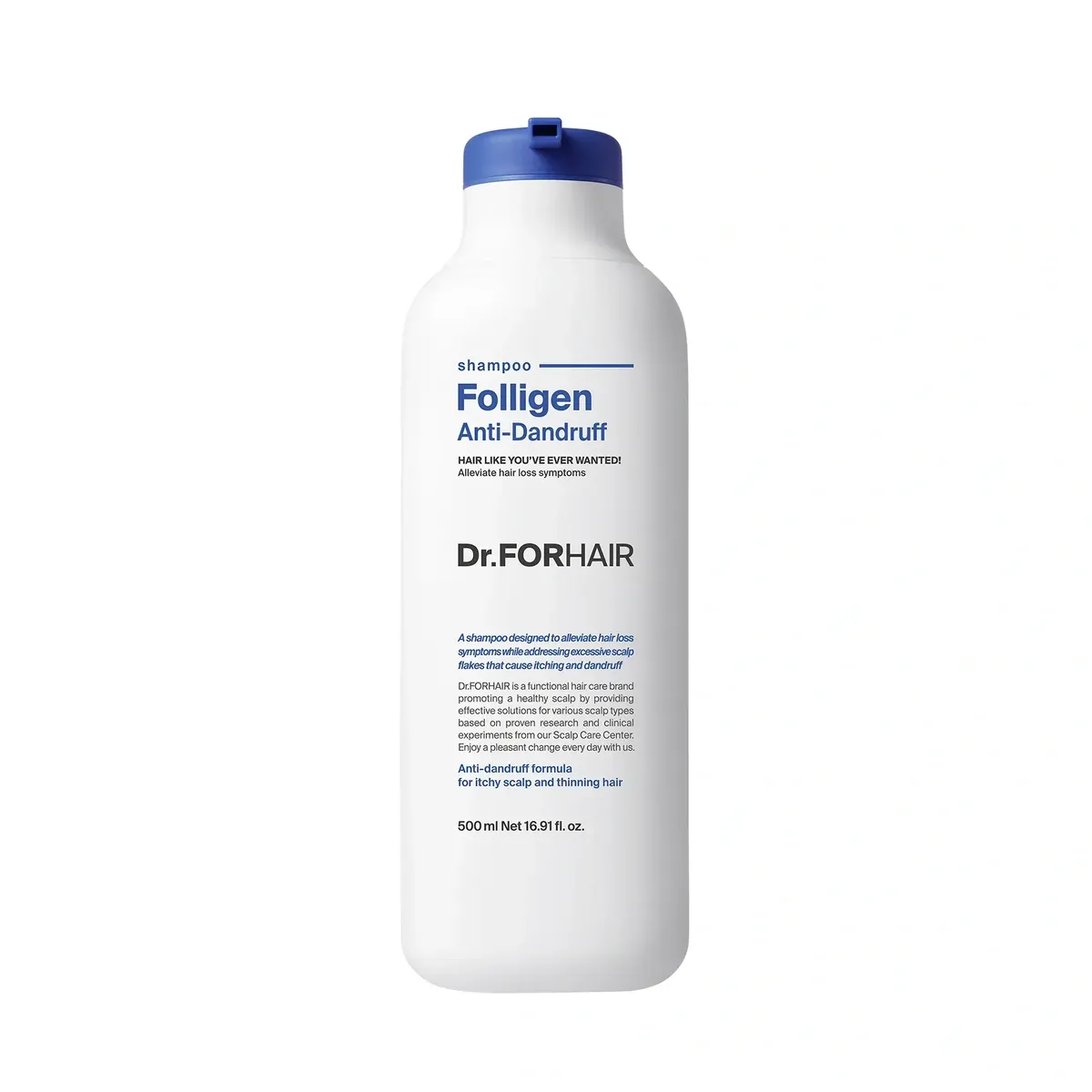 Шампунь против перхоти для ослабленных волос Dr.FORHAIR Folligen Anti-Dandruff Shampoo 500 мл