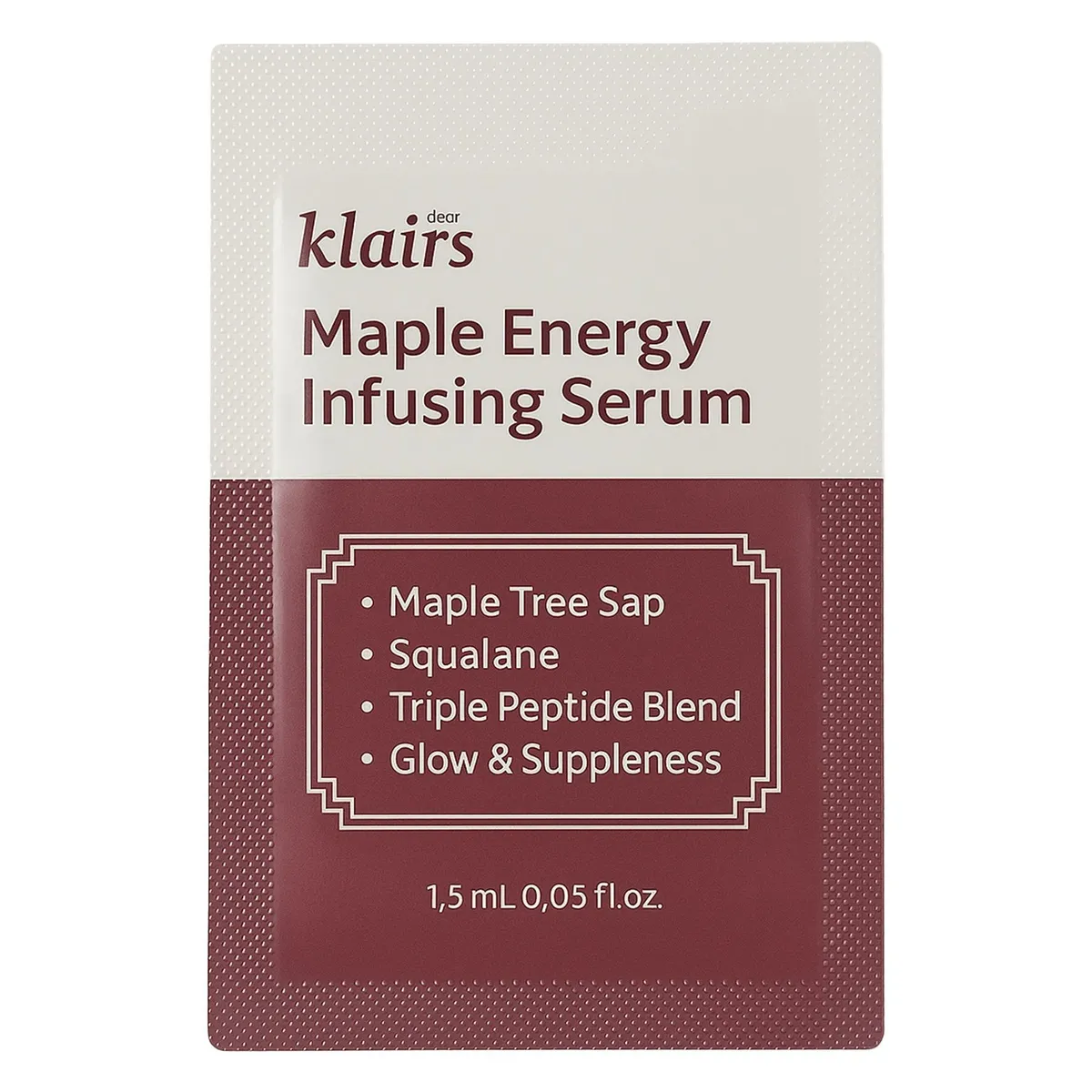 Cироватка для живлення шкіри обличчя з кленовим соком Dear Klairs Maple Energy Infusing Serum 1,5 мл, Саше (Тестер)