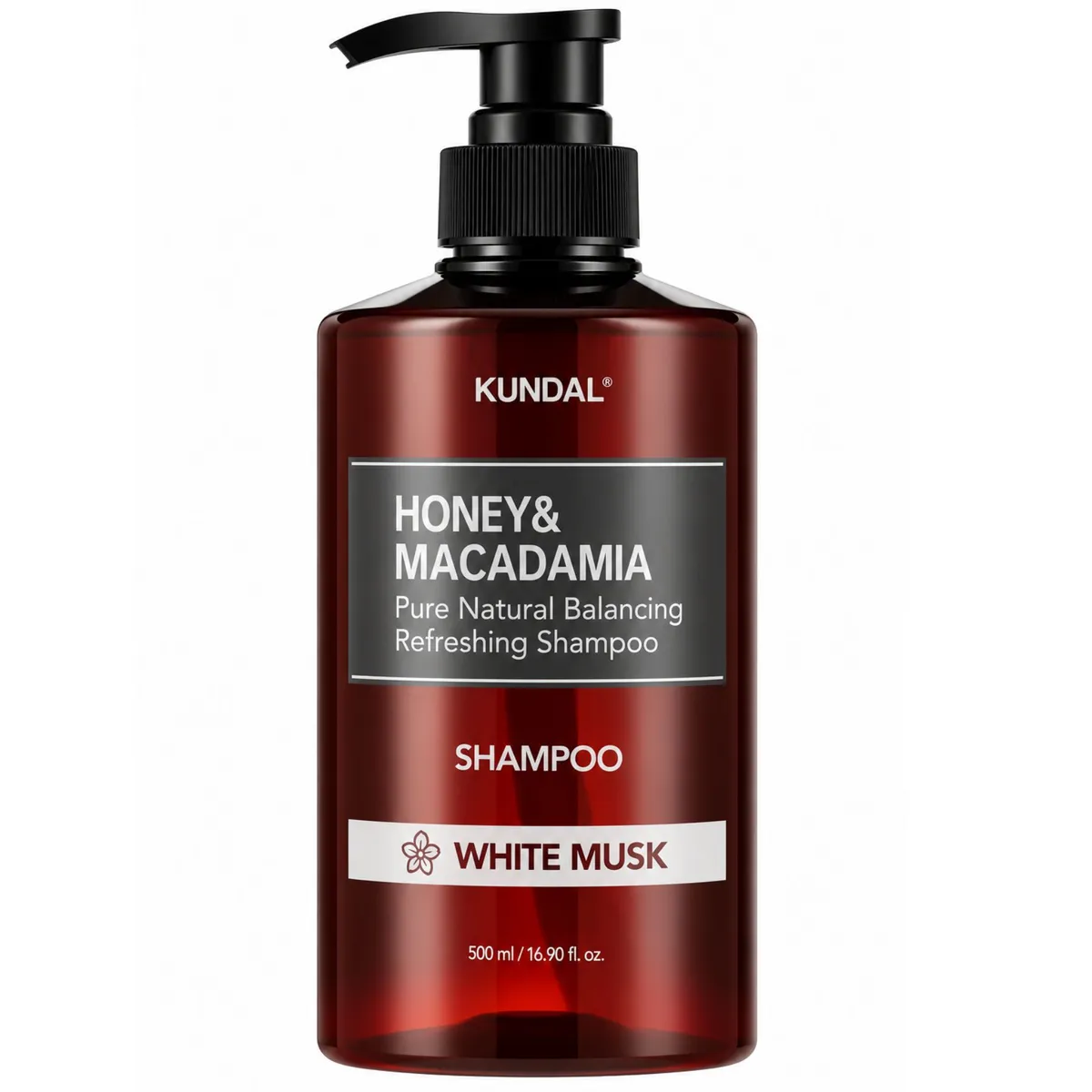 Натуральный парфюмированный шампунь KUNDAL Honey & Macadamia Nature Shampoo White Musk 500 мл