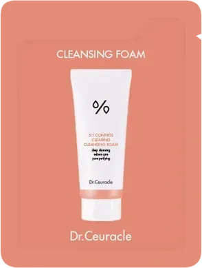 Себорегулювальна очищувальна пінка “5-альфа контроль” Dr.Ceuracle 5α Control Clearing Cleansing Foam 2 мл Саше (Тестер)