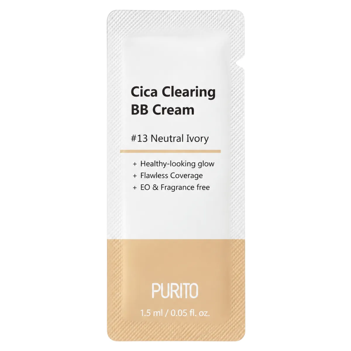 BB-крем с центеллой Purito Seoul Cica Clearing BB Cream 13 Neutral Ivory 1 г, Саше (Тестер)