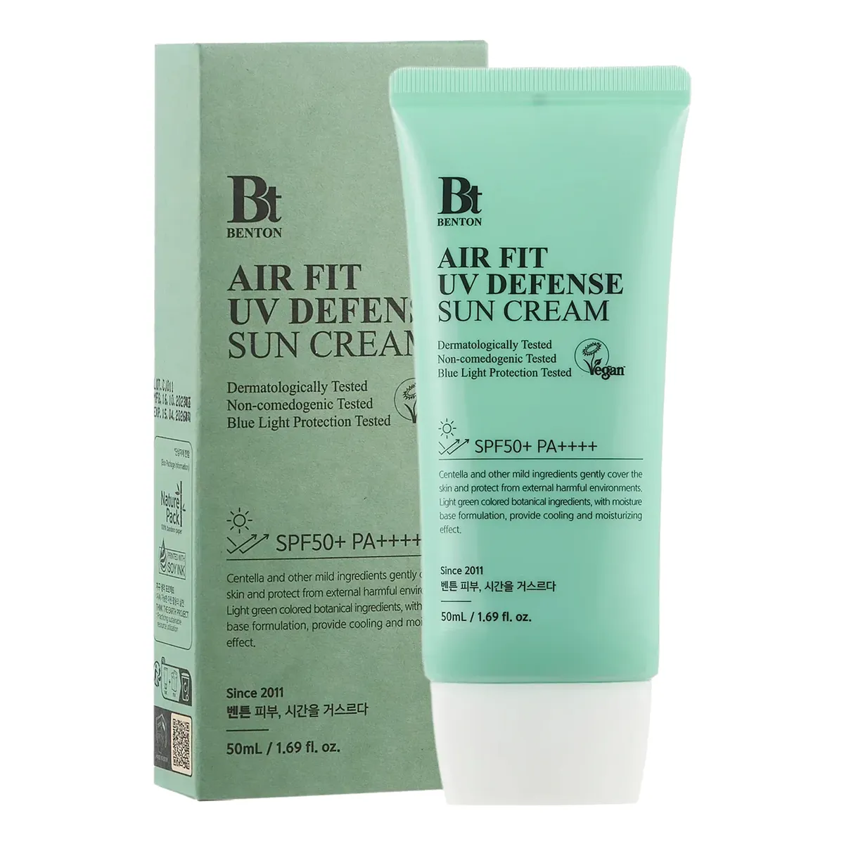 Сонцезахисний крем з центелою Benton Air Fit UV defense Sun Cream SPF50+ PA++++ 50 мл