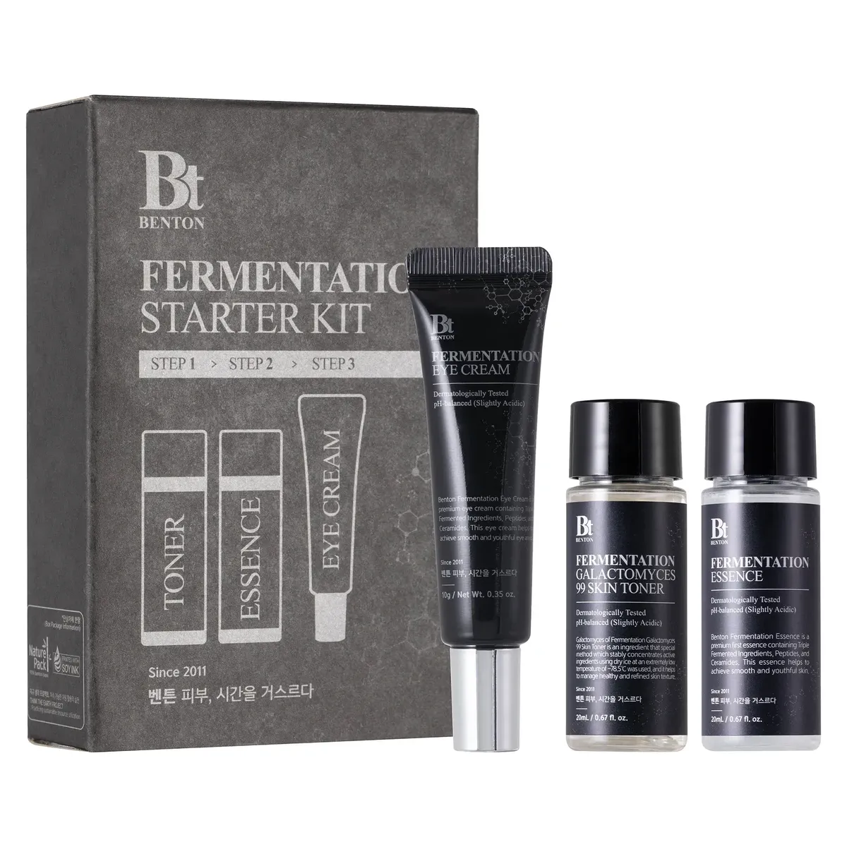 Набор миниатюр с ферментированными компонентами и пептидами Benton Fermentation Starter Kit 3 в 1
