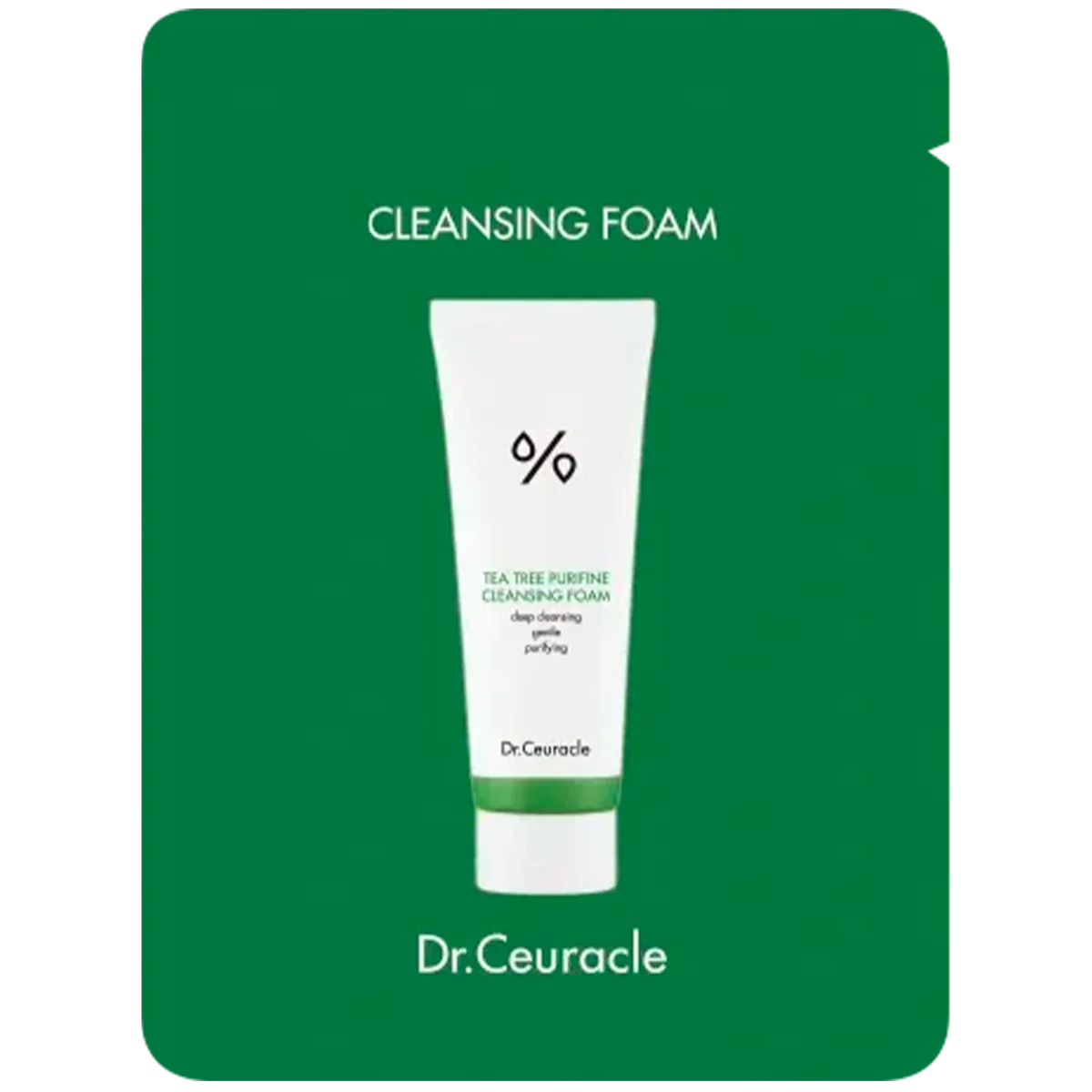 Гель-пінка для вмивання з екстрактом чайного дерева Dr.Ceuracle Tea Tree Purifine 30 Cleansing Foam 2 мл Тестер
