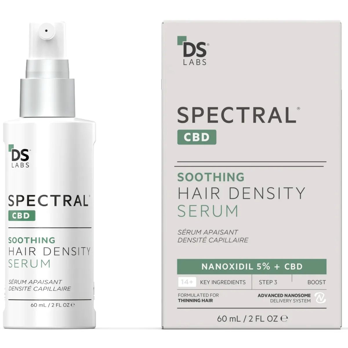 Сироватка для густоти волосся з CBD DS Laboratories Spectral.CBD 5% Nanoxidil 60 мл
