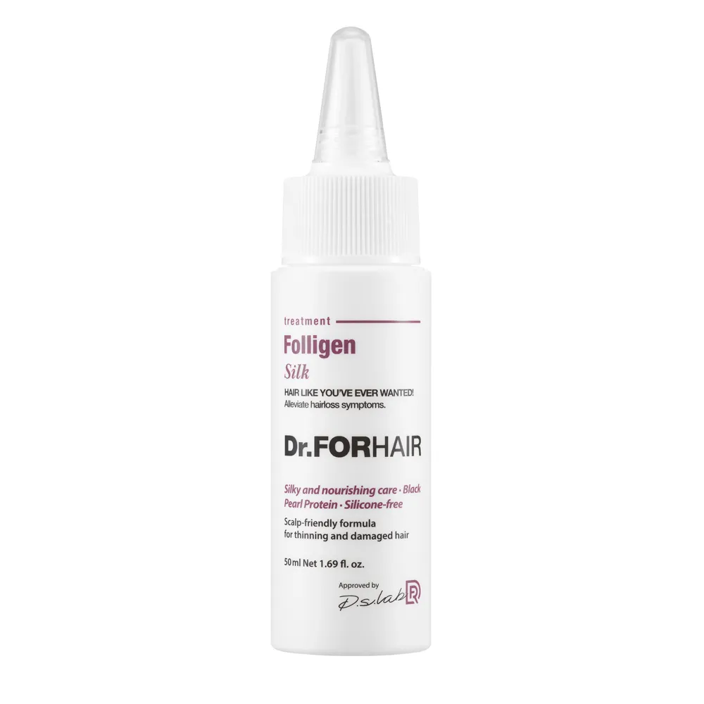 Відновлювальна маска-кондиціонер для пошкодженого волосся Dr.FORHAIR Folligen Silk Treatment 50 мл Мініатюра