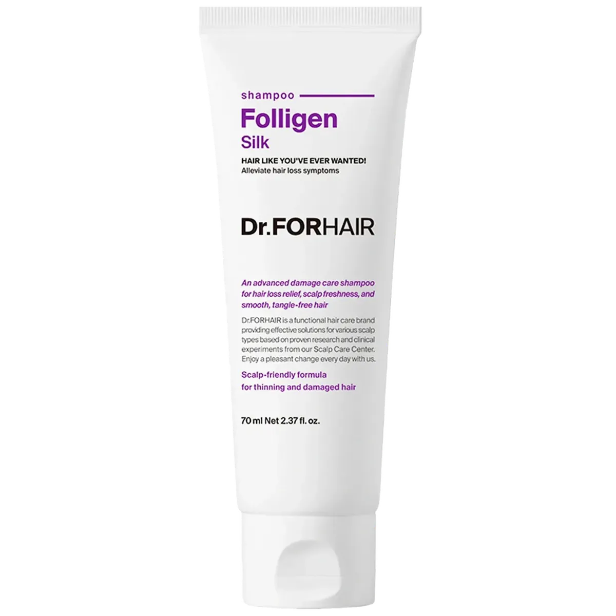 Шампунь для сухих и поврежденных волос Dr.FORHAIR Folligen Silk Shampoo 70 мл Миниатюра