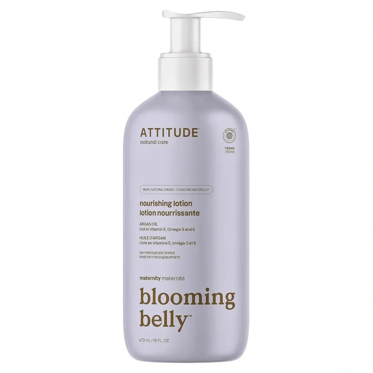 Лосьйон для тіла "Blooming Belly" аргановий живильний Attitude 473 мл