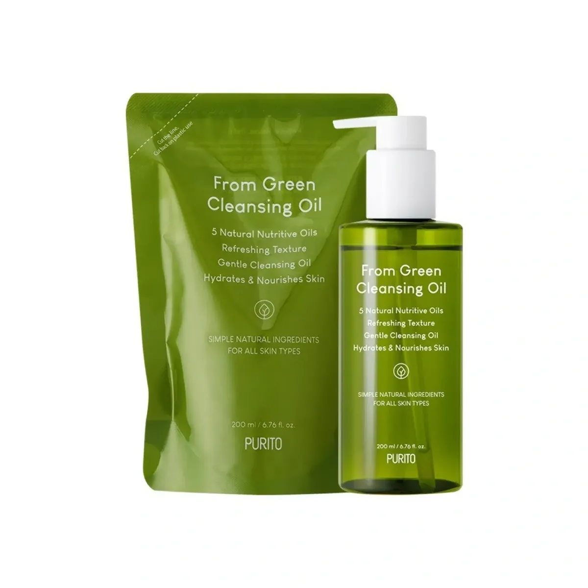 Набір гідрофільна очищувальна олія + рефіл Purito Seoul From Green Cleansing Oil (Set) 2 в 1