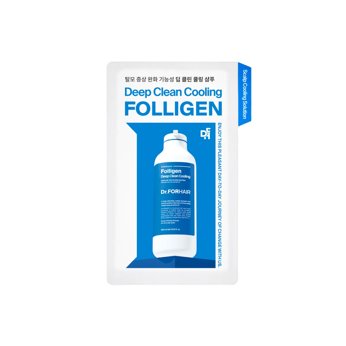 Глубокоочищающий шампунь с эффектом охлаждения Dr.FORHAIR Folligen Deep Clean Cooling Shampoo 500 мл