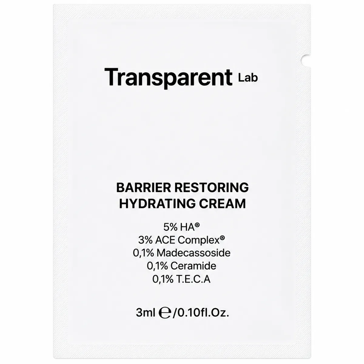 Ультраувлажняющий крем Transparent Lab Barrier Restoring Hydrating Cream 3 мл, Саше (пробник)