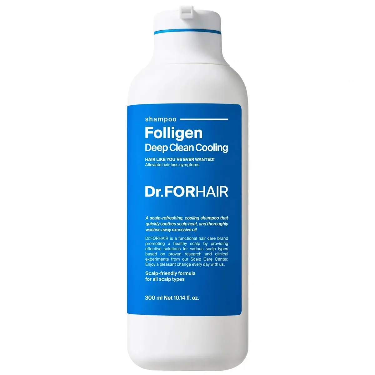 Глубокоочищающий шампунь с эффектом охлаждения Dr.FORHAIR Folligen Deep Clean Cooling Shampoo 300 мл