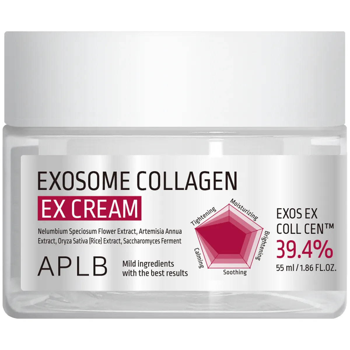 Крем для зміцнення шкіри з екзосомами та колагеном APLB Exosome Collagen EX Cream 55 мл