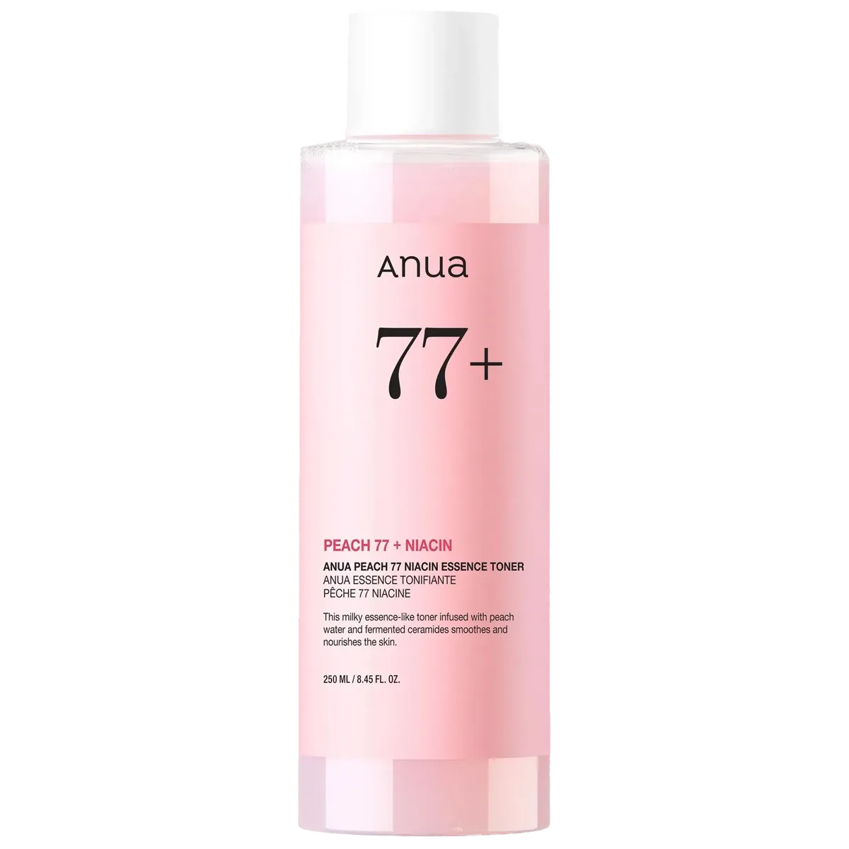 Освітлювальний тонер-есенція з екстрактом персика та ніацинамідом Anua Peach 77 Niacin Essence Toner 250 мл