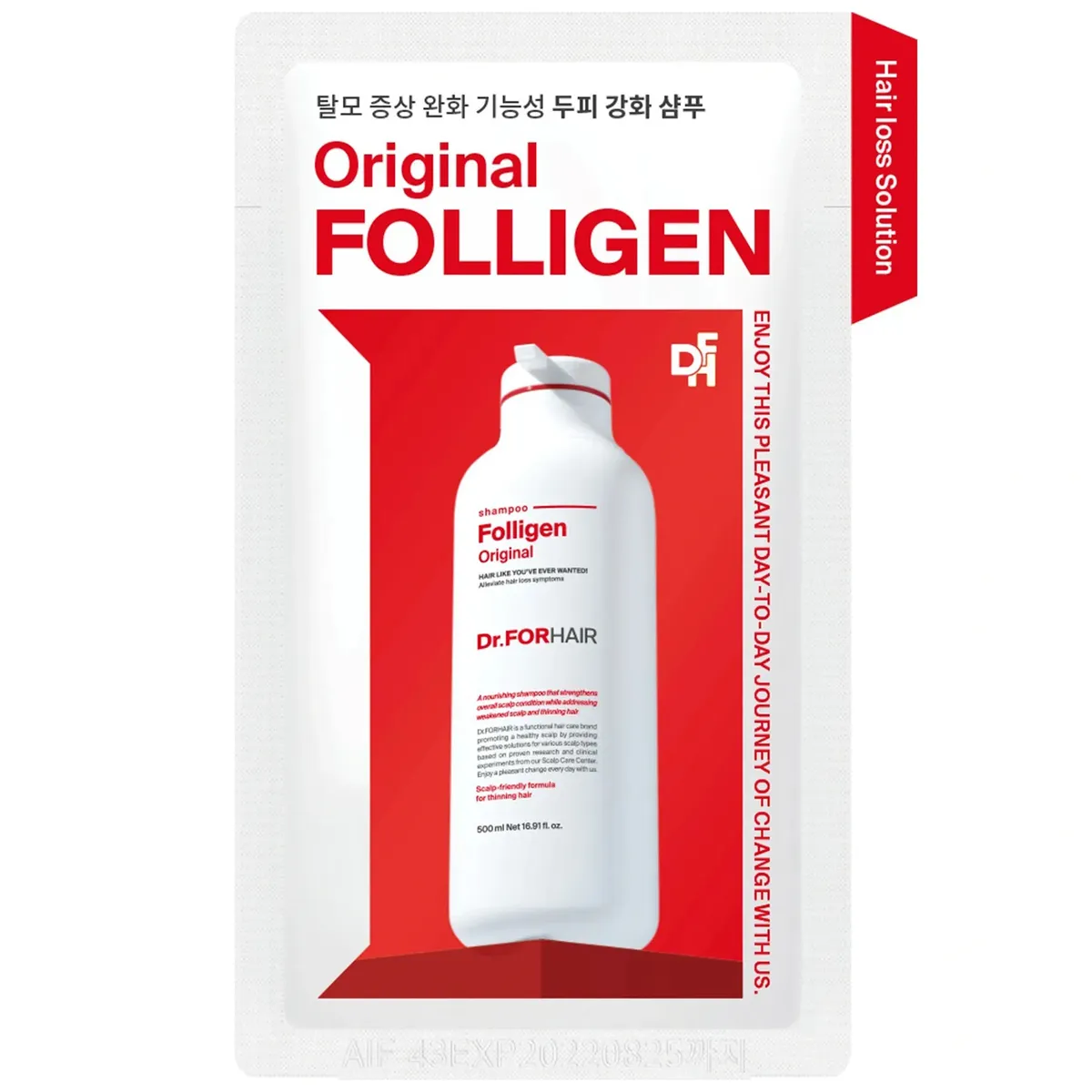 Шампунь против выпадения волос Dr.FORHAIR Folligen Shampoo 10 мл Саше (Тестер)