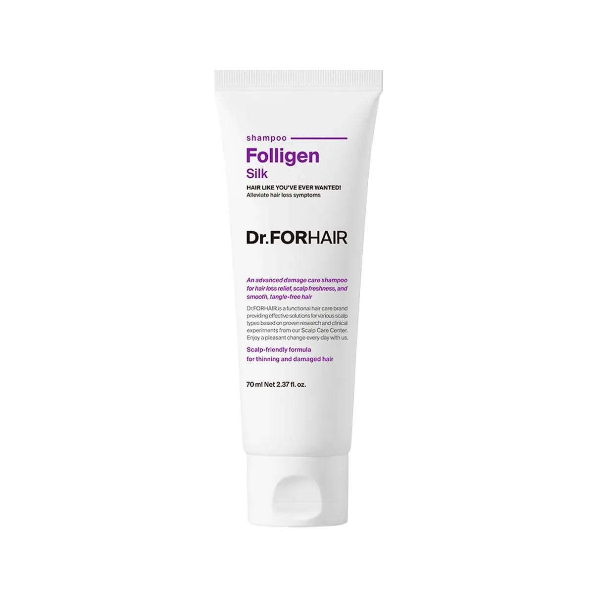 Шампунь для сухих и поврежденных волос Dr.FORHAIR Folligen Silk Shampoo 70 мл Миниатюра