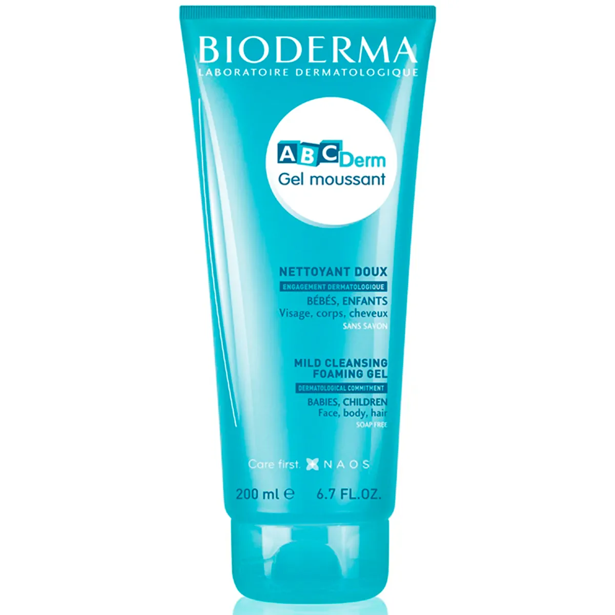Мягкий очищающий гель для купания детей Bioderma ABCDerm Mild Foaming Cleanser 200 мл