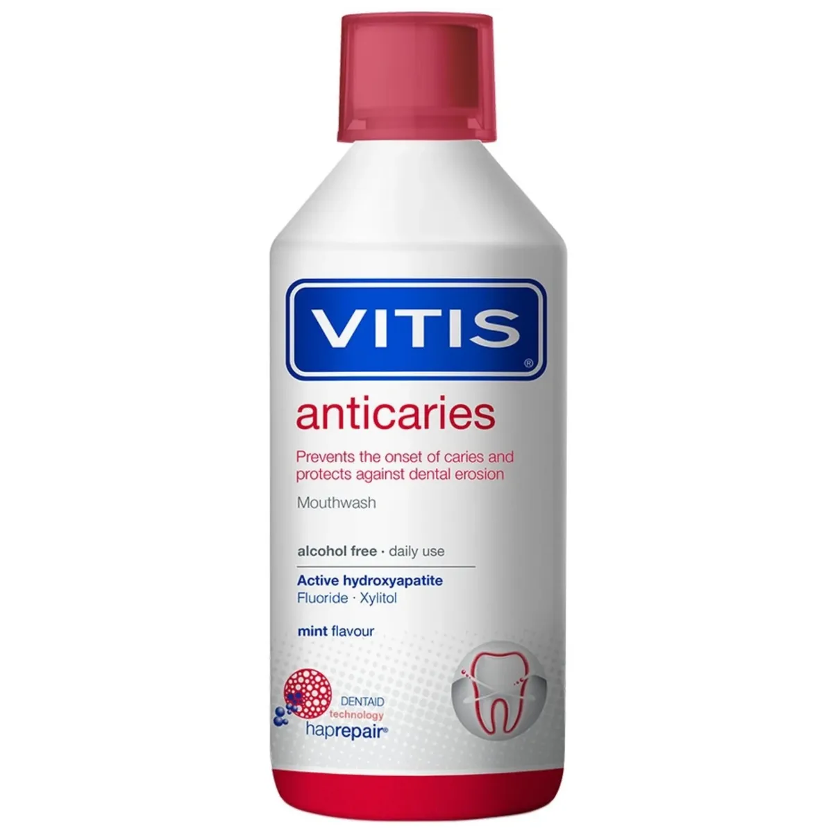 Ополаскиватель для полости рта для предотвращения кариеса Dentaid Vitis Anticaries Mouthwash 500 мл