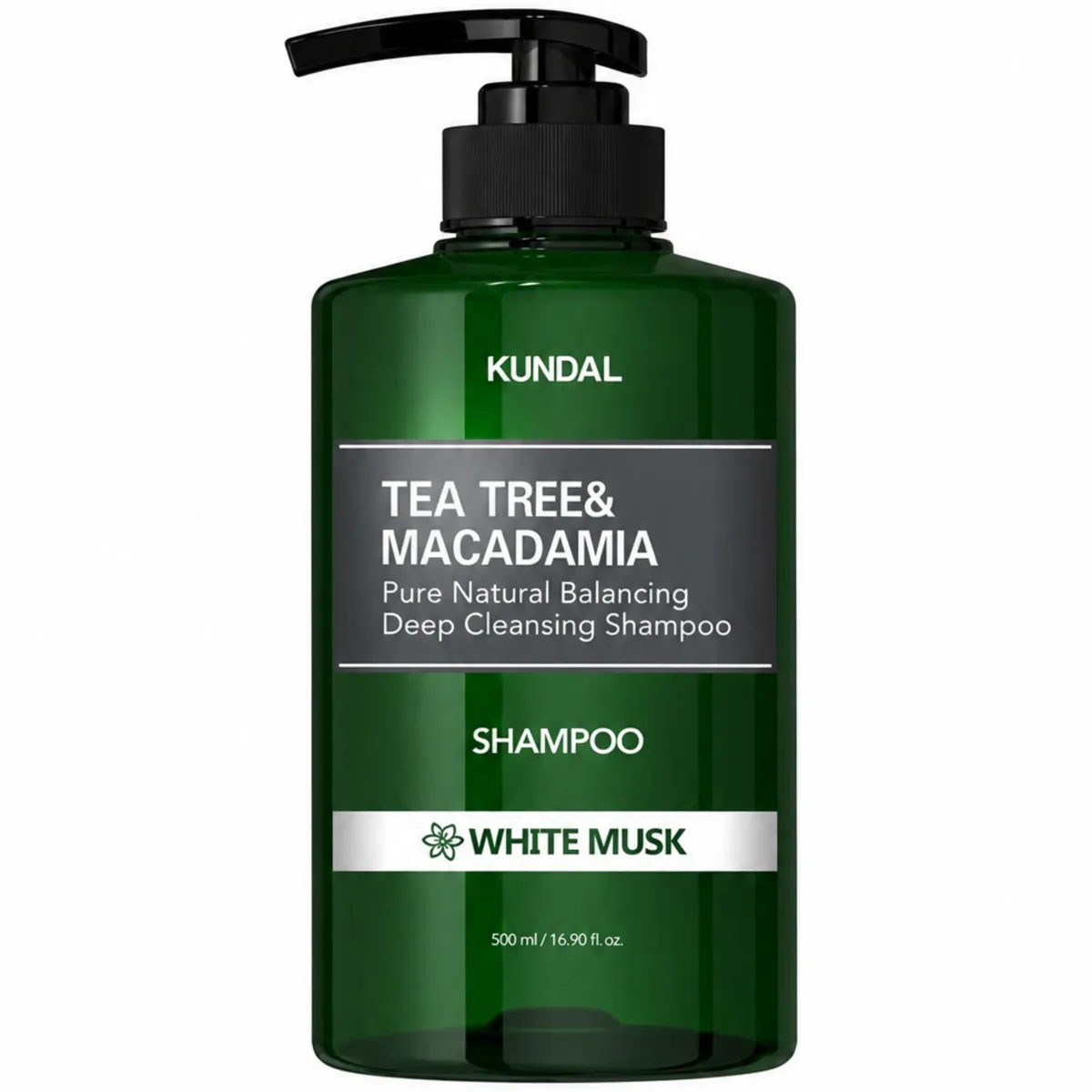 Шампунь для глубокого очищения KUNDAL Tea Tree & Macadamia Deep Cleansing Shampoo White Musk 500 мл