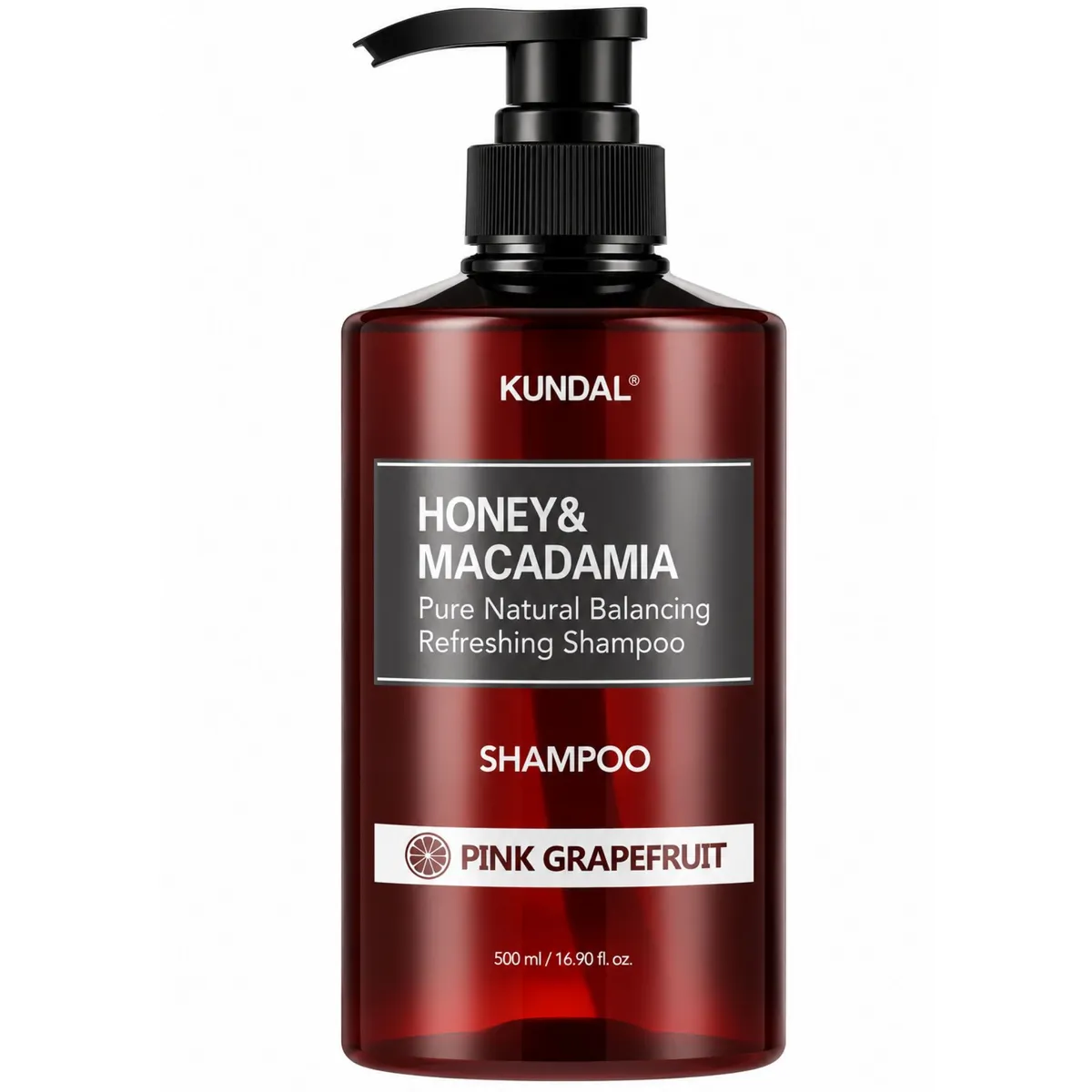 Натуральный парфюмированный шампунь KUNDAL Honey & Macadamia Nature Shampoo Pink Grapefruit 500 мл