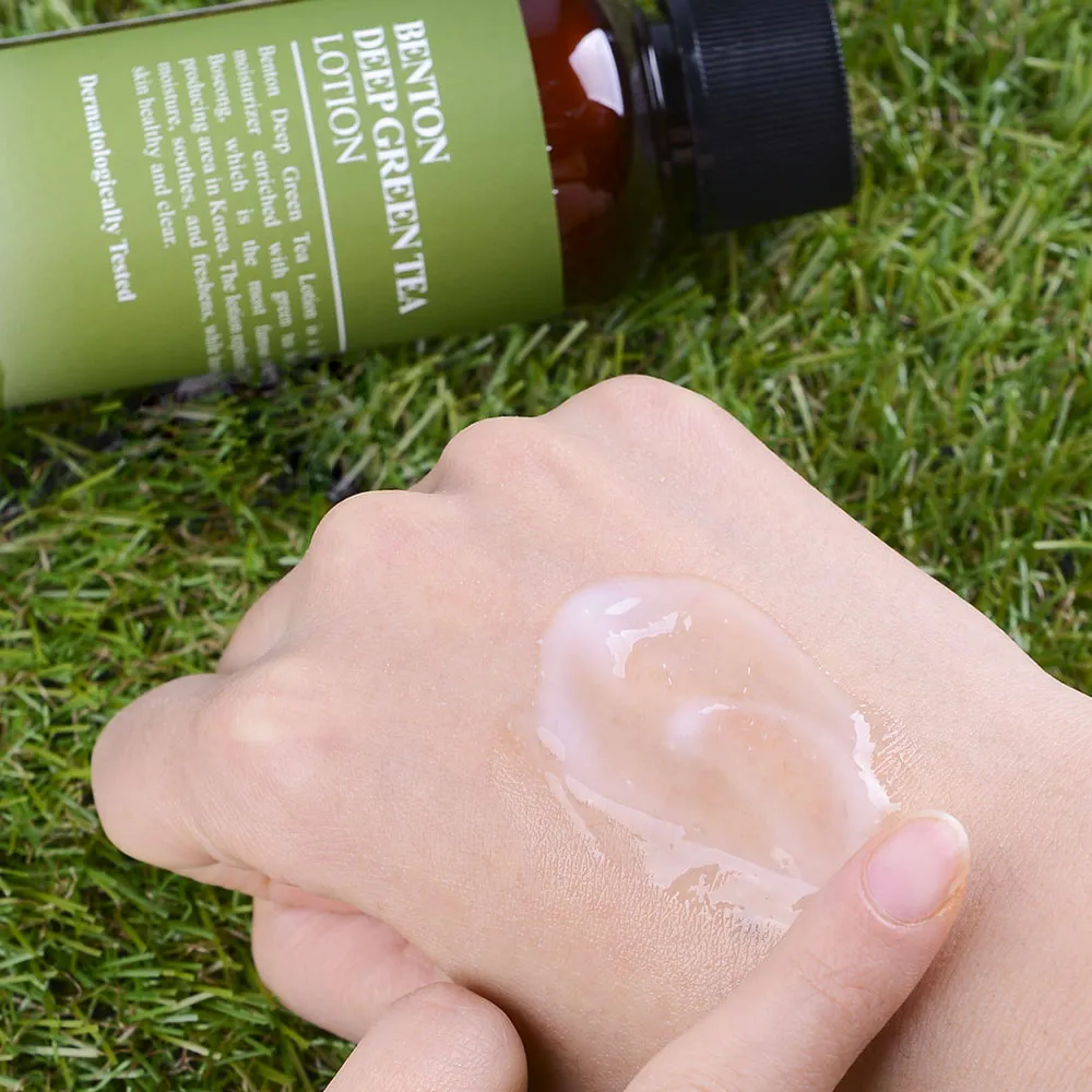 Легкий заспокійливий крем гель з зеленим чаєм Benton Deep Green Tea Lotion 20 мл Мініатюра