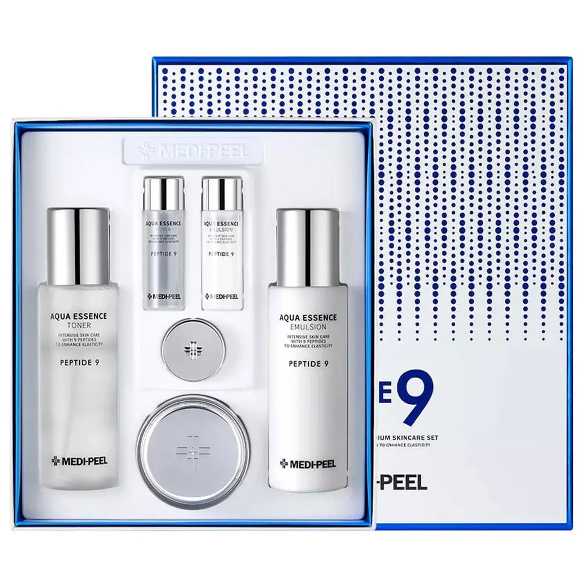 Антивіковий набір для догляду за обличчям з пептидами MEDIPEEL Peptide 9 Premium Skin Care Set 6 в 1