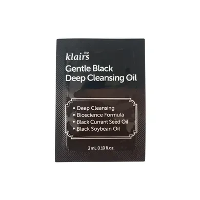 Гидрофильное масло для глубокого очищения Dear Klairs Gentle Black Deep Cleansing Oil 3 мл, Саше (Тестер)