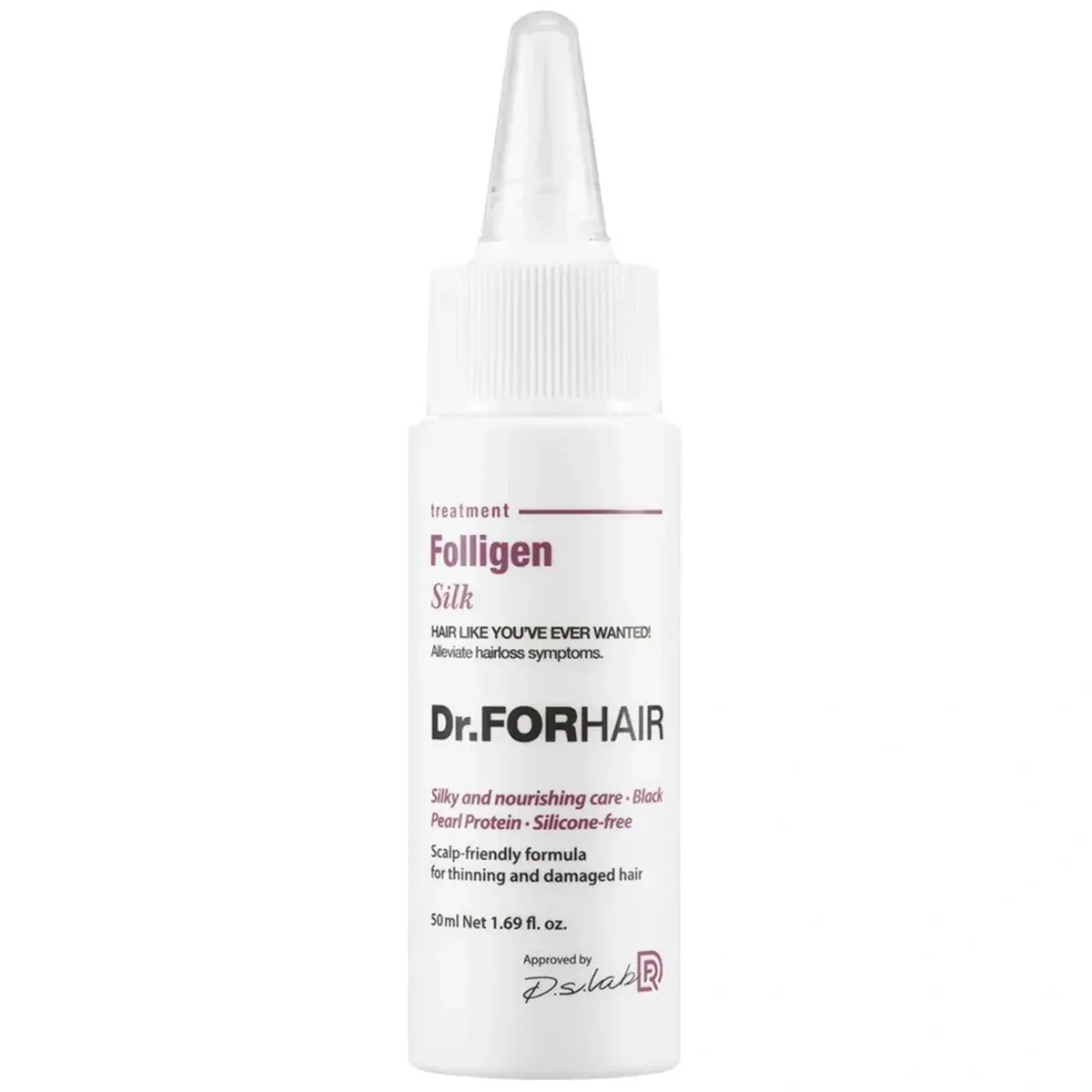 Відновлювальна маска-кондиціонер для пошкодженого волосся Dr.FORHAIR Folligen Silk Treatment 50 мл Мініатюра