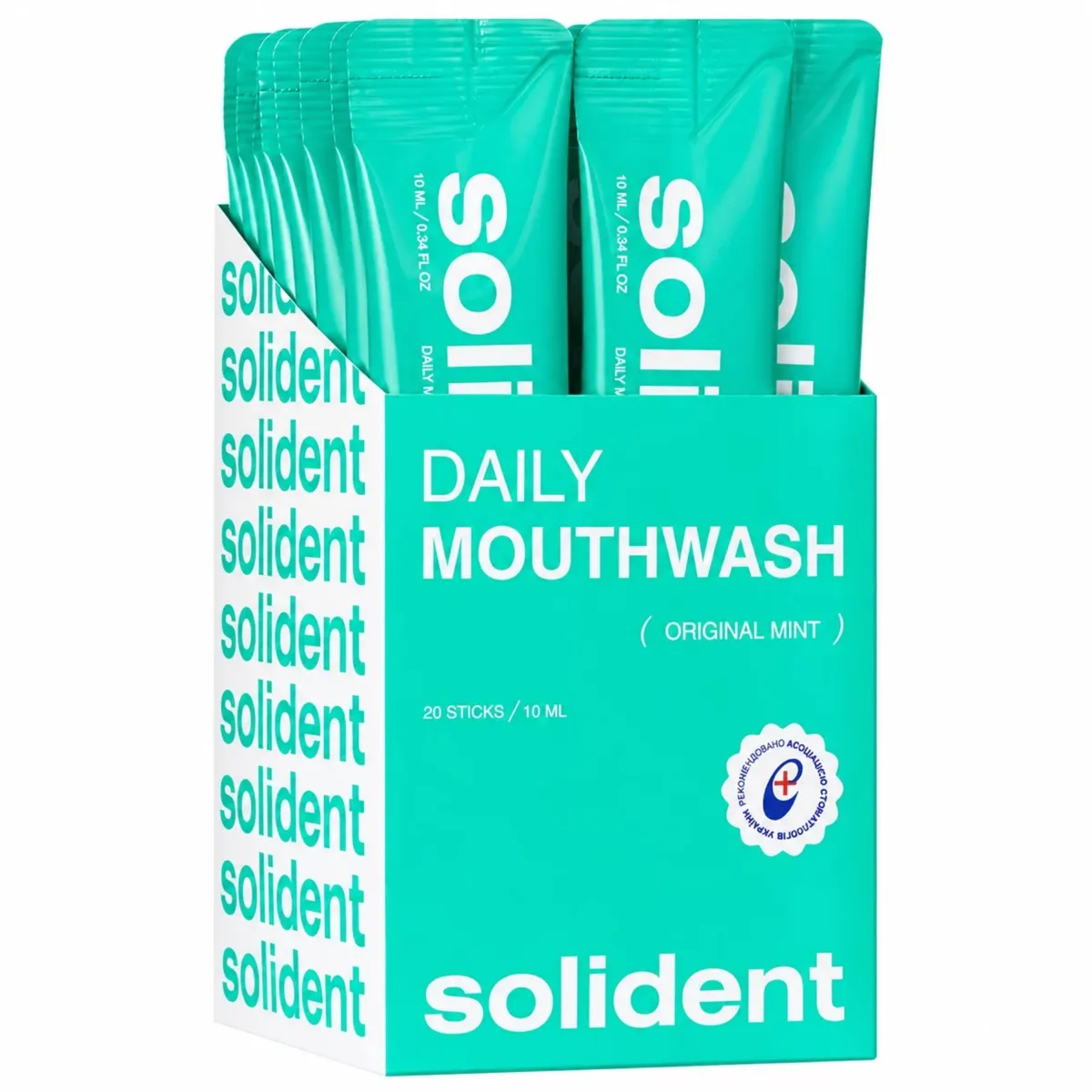 Набор ополаскивателей для полости рта Solident Daily Mouthwash Original Mint 20 шт * 10 мл