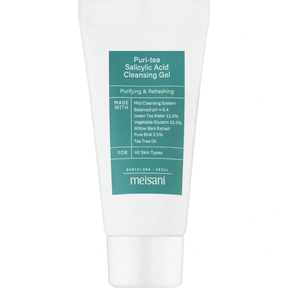 Гель для умывания с салициловой кислотой Meisani Puri-Tea Salicylic Acid Cleansing Gel Миниатюра, 30 мл