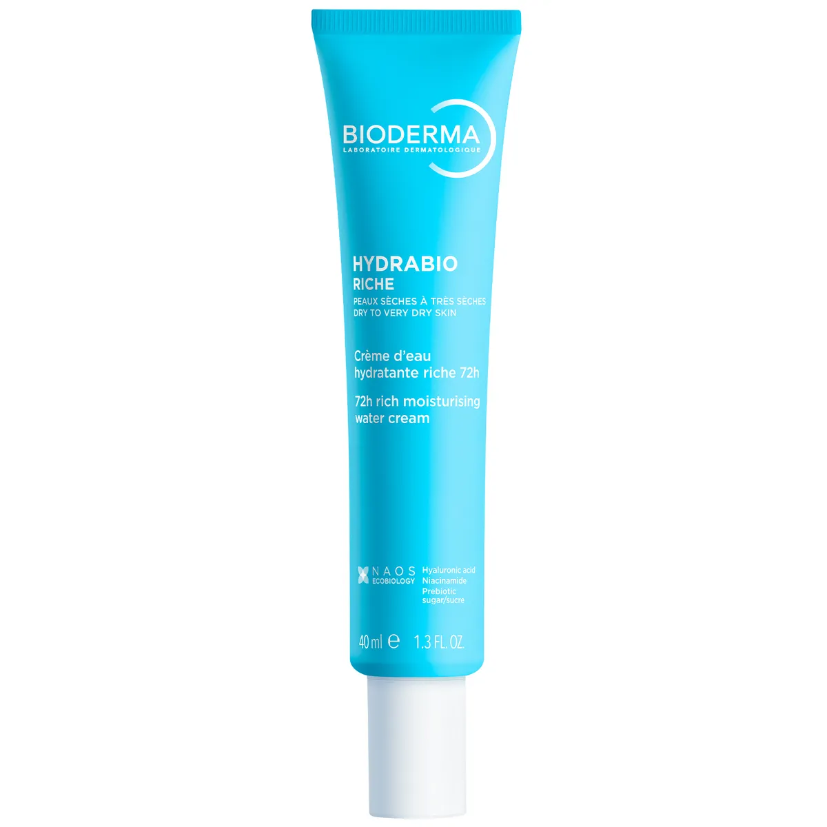 Зволожувальний крем на водній основі для обличчя Bioderma Hydrabio Riche 72h Moisturising Water Cream 40 мл