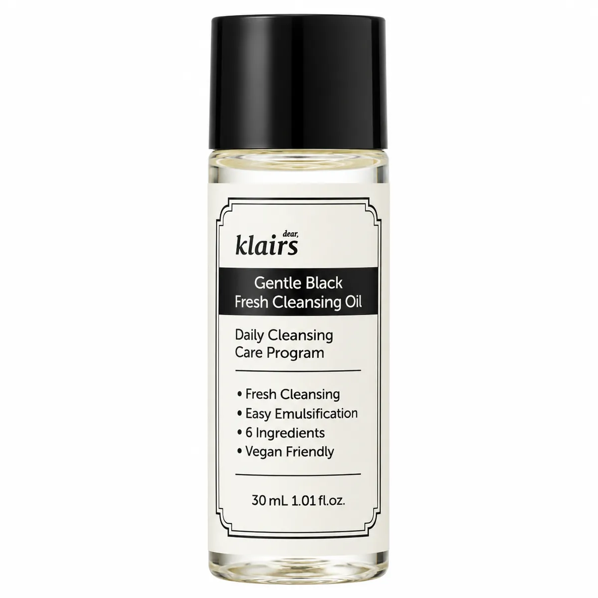 Гідрофільна олія Dear Klairs Gentle Black Fresh Cleansing Oil 30 мл, Мініатюра