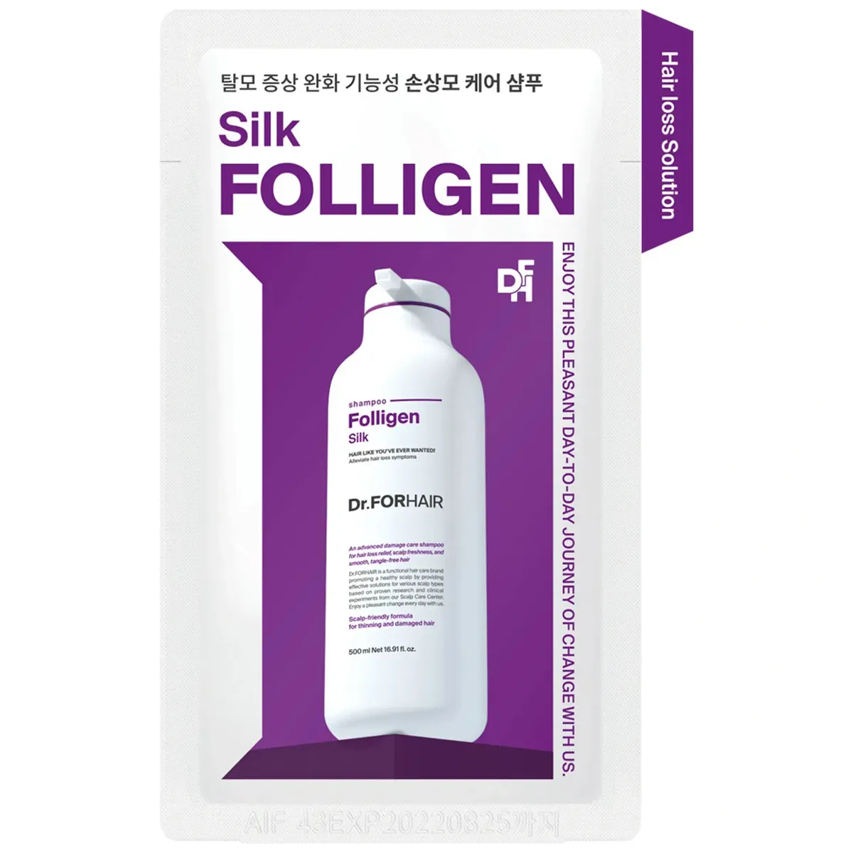 Шампунь для сухих и поврежденных волос Dr.FORHAIR Folligen Silk Shampoo 70 мл Миниатюра