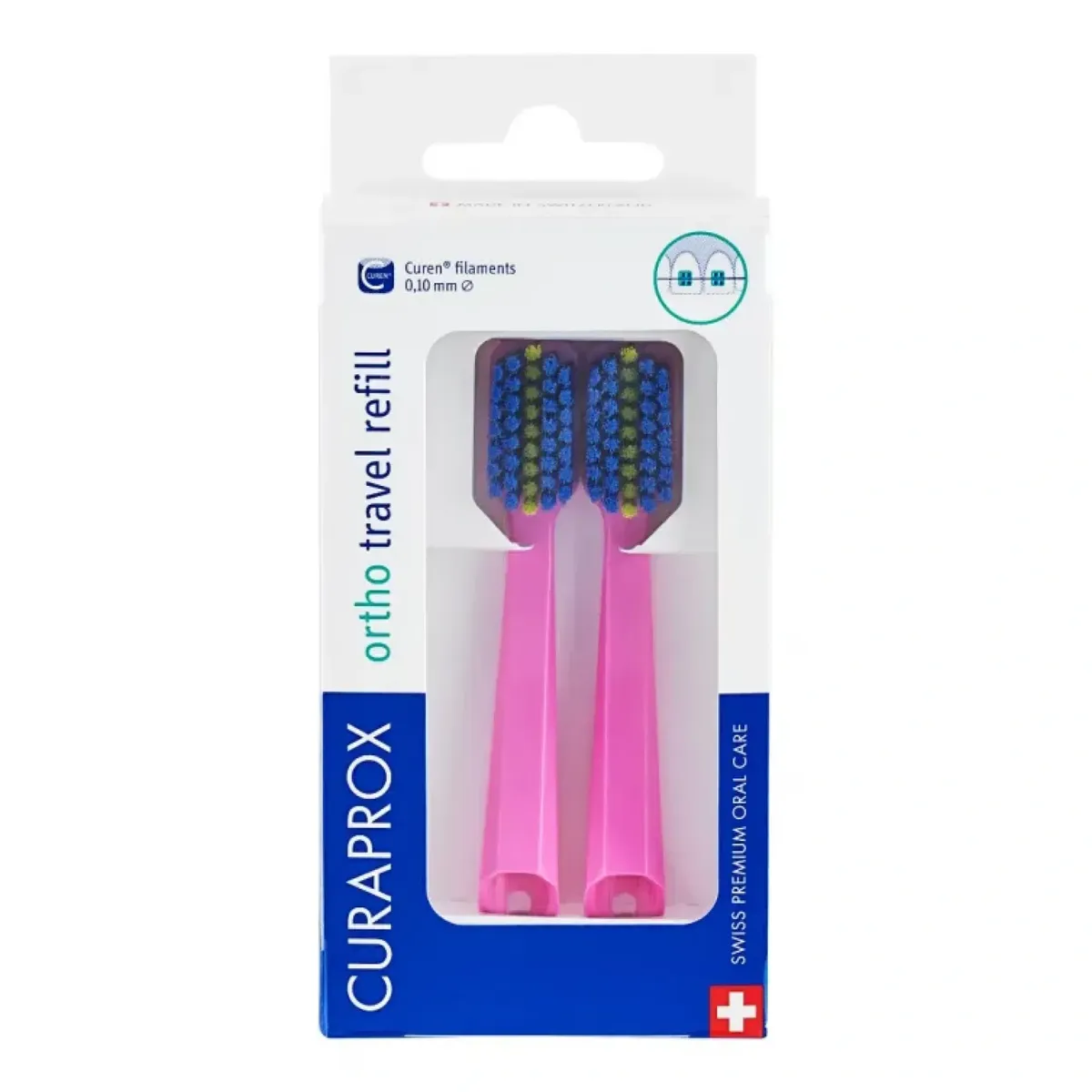 Набор сменных насадок для дорожного набора CS 5460 Curaprox Be You Ortho Travel Refill 2 в 1