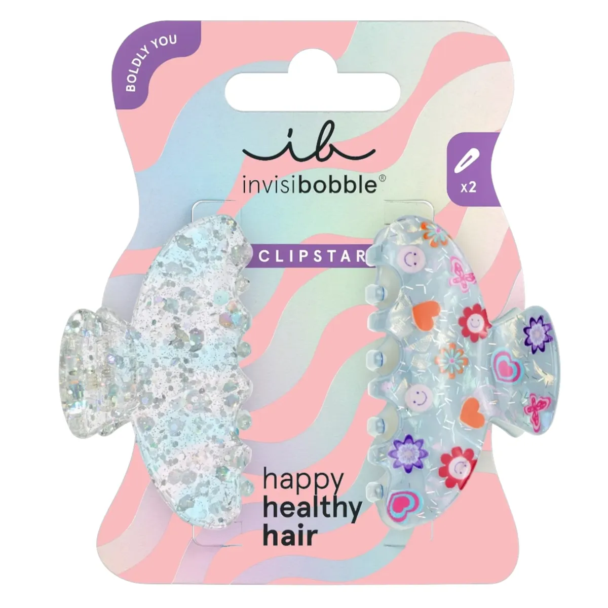 Набор заколок для волос Invisibobble Clipstar Cosmic Glow 2 в 1