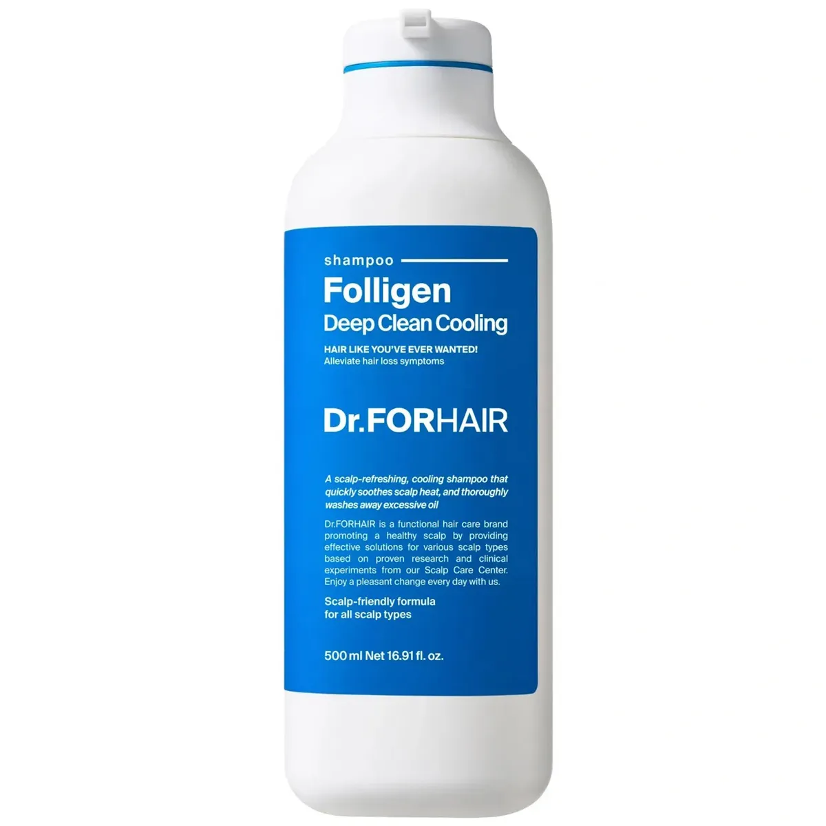 Глубокоочищающий шампунь с эффектом охлаждения Dr.FORHAIR Folligen Deep Clean Cooling Shampoo 500 мл