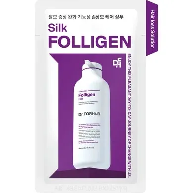 Шампунь для сухих и поврежденных волос Dr.FORHAIR Folligen Silk Shampoo 10 мл Саше (Тестер)