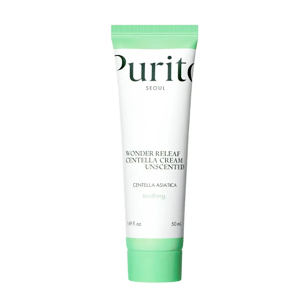 Крем для чувствительной кожи с центеллой без эфирных масел Purito Seoul Wonder Releaf Centella Cream Unscented 50 мл