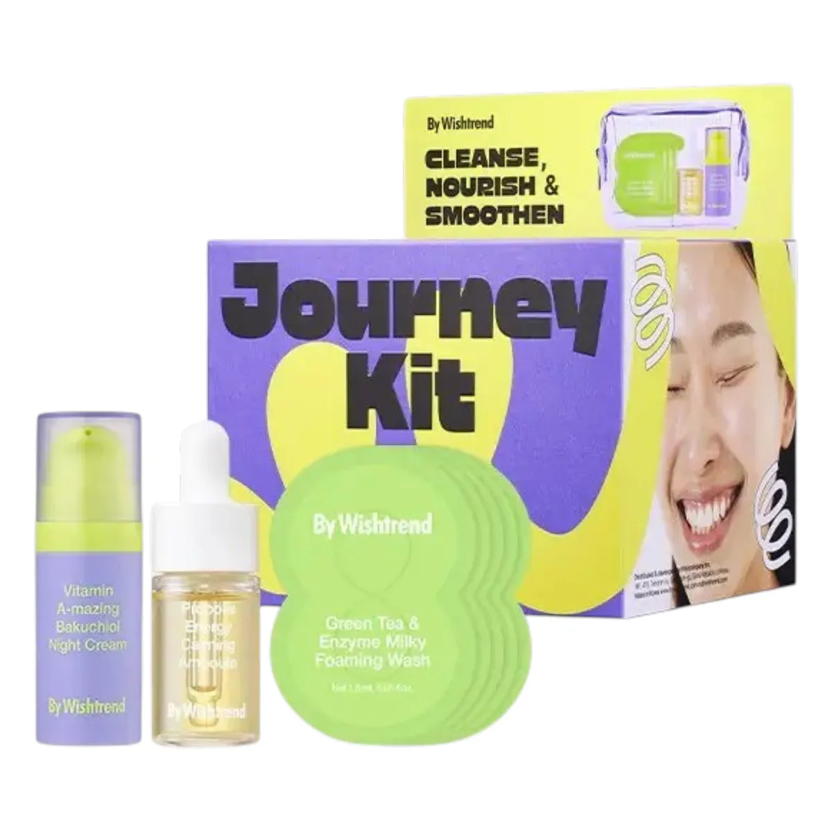Набор миниатюр By Wishtrend Smooth Skin Journey Kit 3 в 1