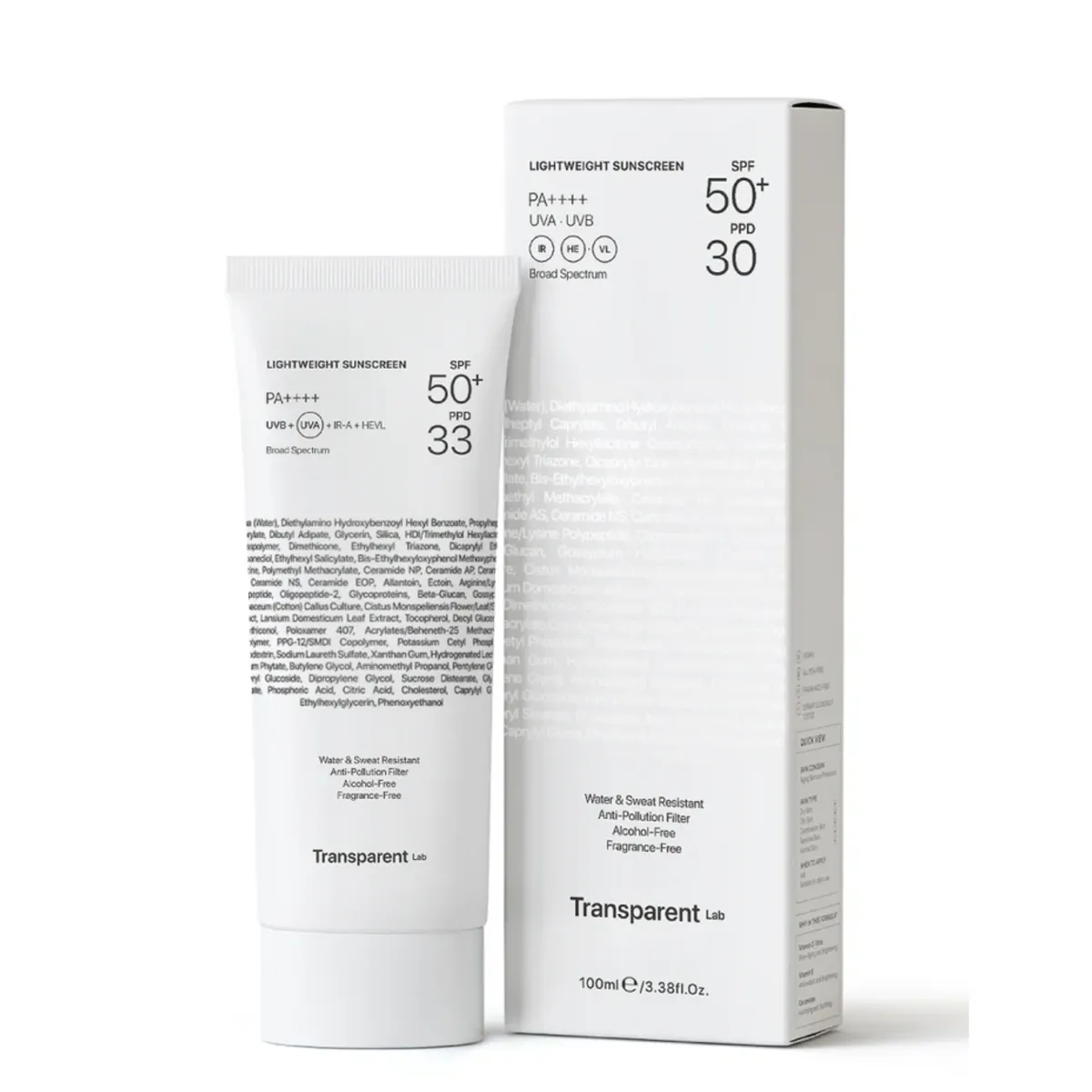 Легкий сонцезахисний крем Transparent Lab Lightweight Sunscreen SPF50+ 100 мл