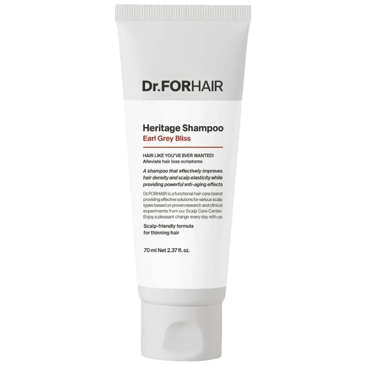 Антивозрастной шампунь для ослабленной кожи головы и тонких волос Dr.FORHAIR Heritage Shampoo Earl Grey Bliss 70 мл, Миниатюра