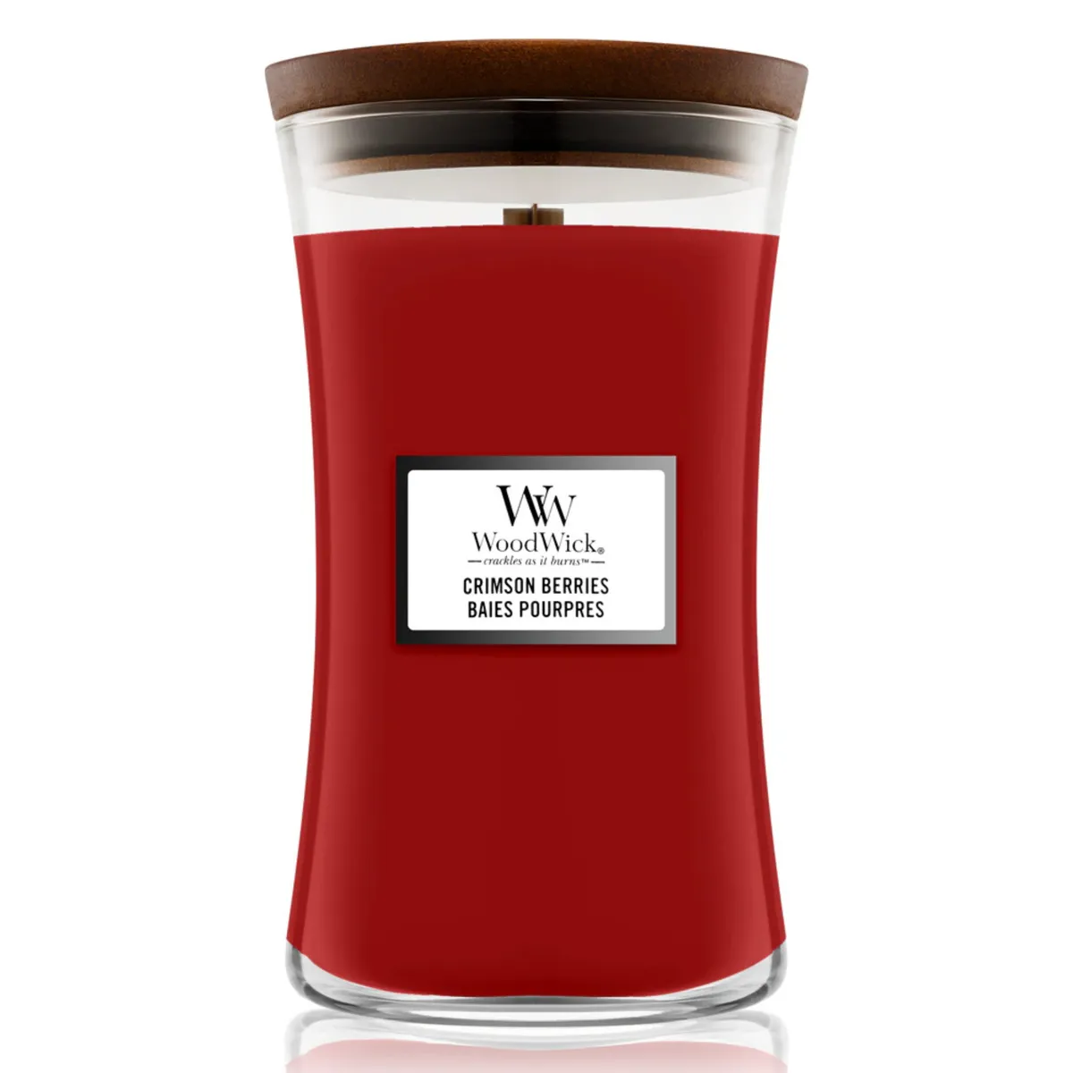 Ароматическая свеча с нотами рождественских ягод Woodwick Crimson Berries 609 г