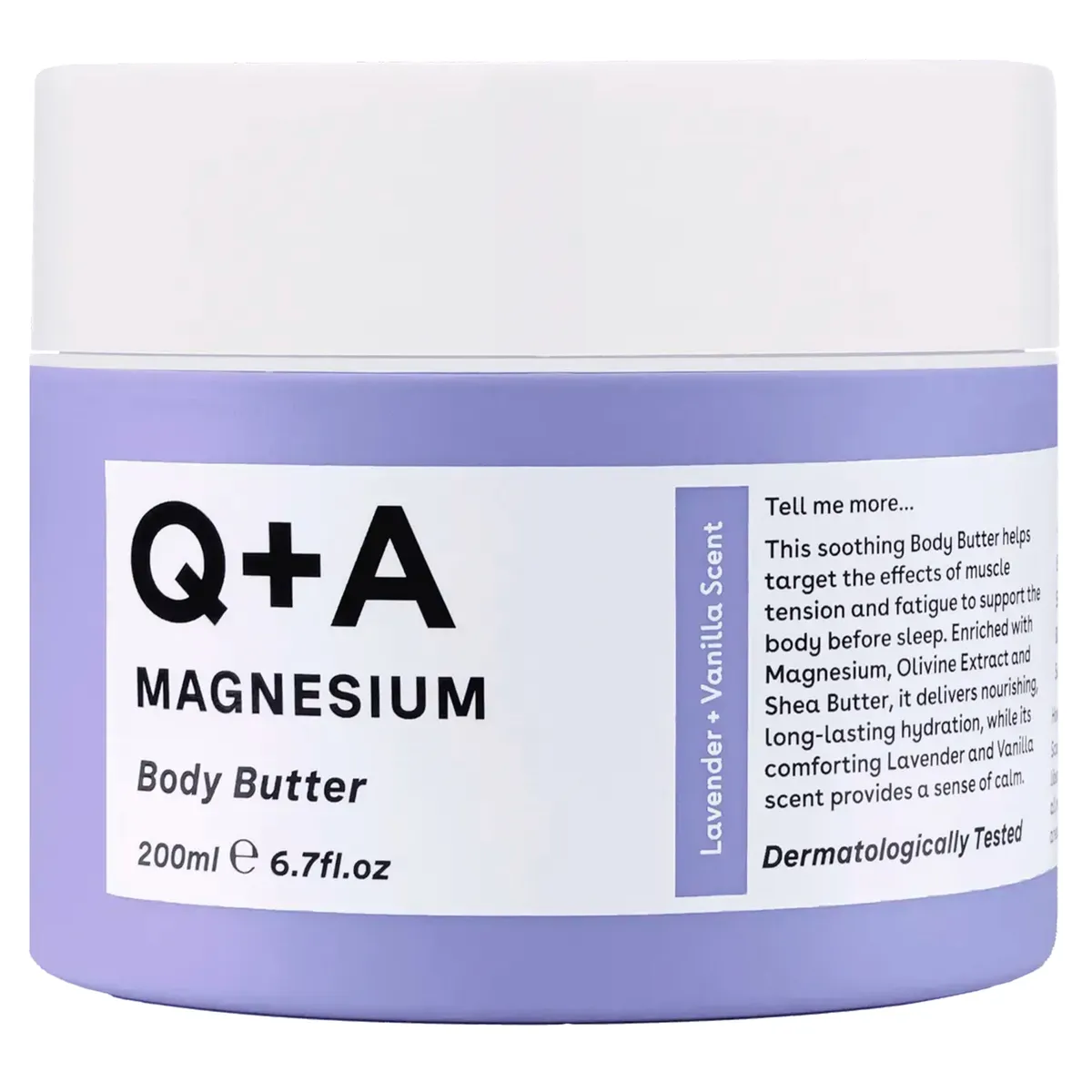 Заспокійливий баттер з магнієм Q+A Magnesium Body Butter 200 мл