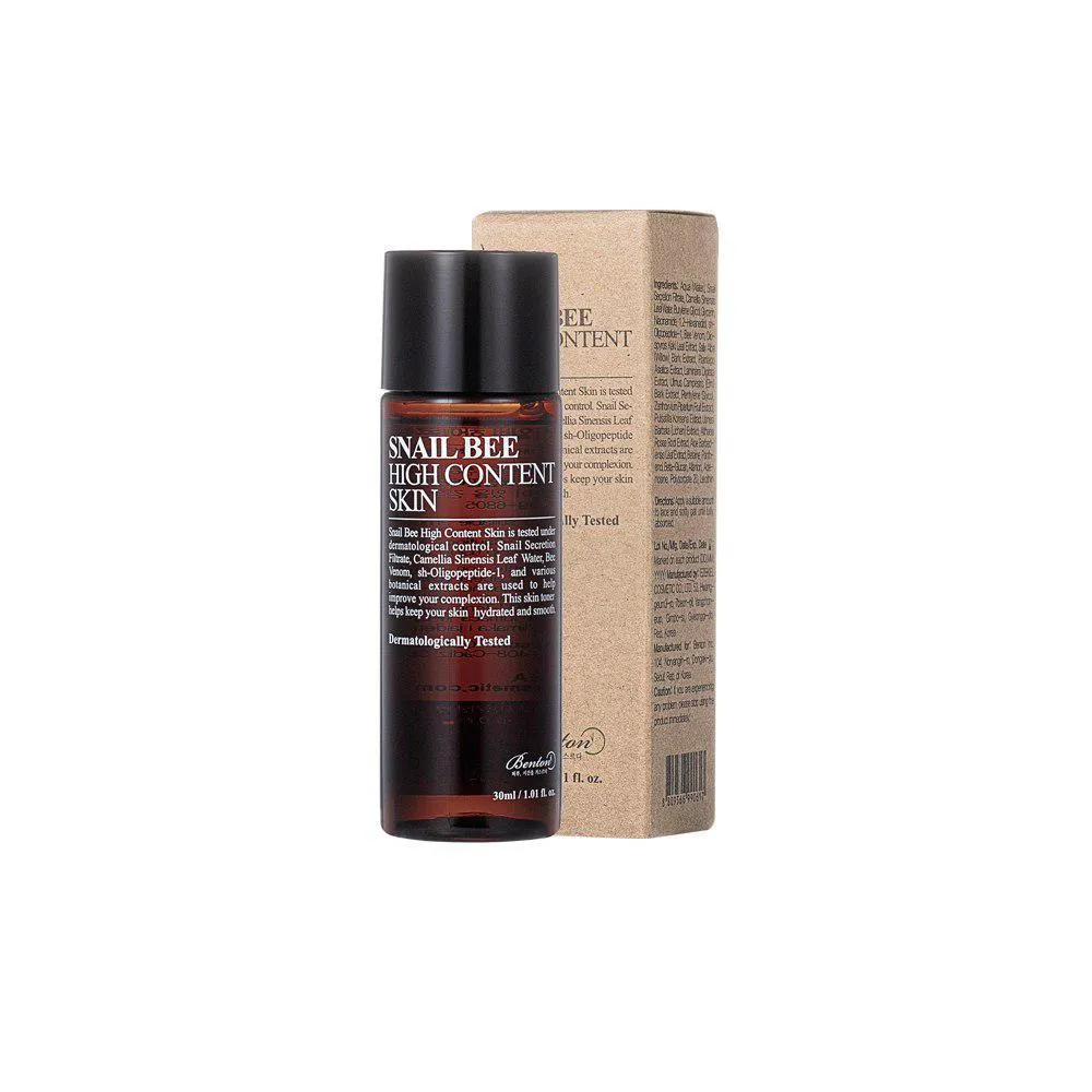 Тонер з муцином равлика и отрутою бджоли Benton Snail Bee High Content Skin Toner 30 мл Мініатюра