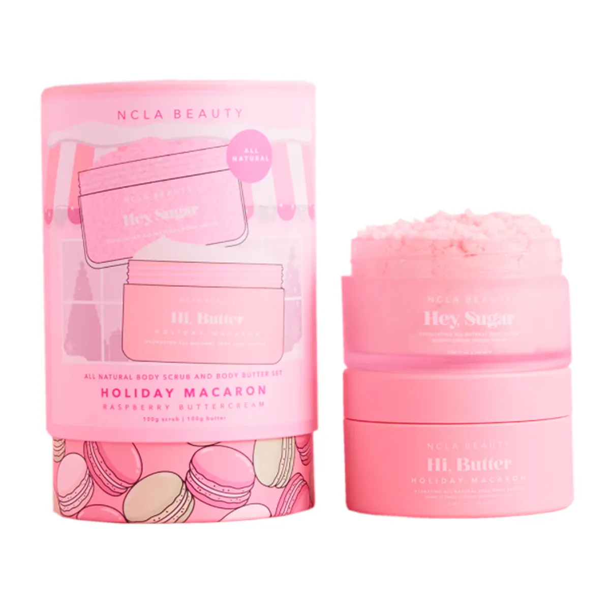 Подарочный набор для ухода за телом "Праздничные макаруны" NCLA BEAUTY Holiday Macaron Body Care Set 2 в 1