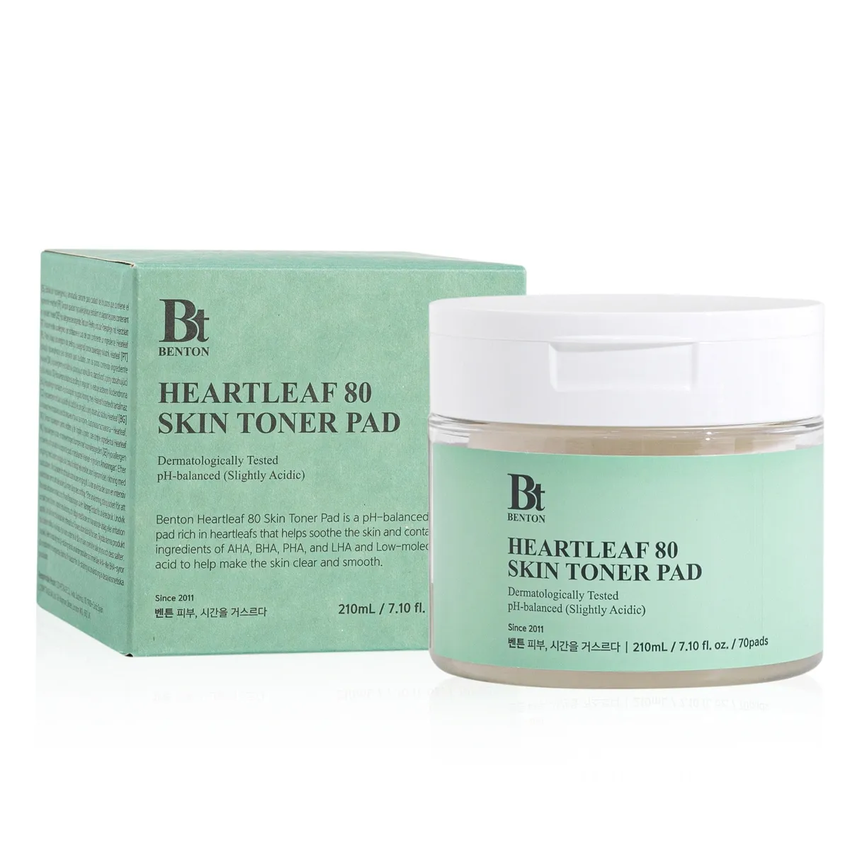 Двосторонні пілінг-диски з екстрактом гуттуїнії Benton Heartleaf Skin Toner Pad 70 шт