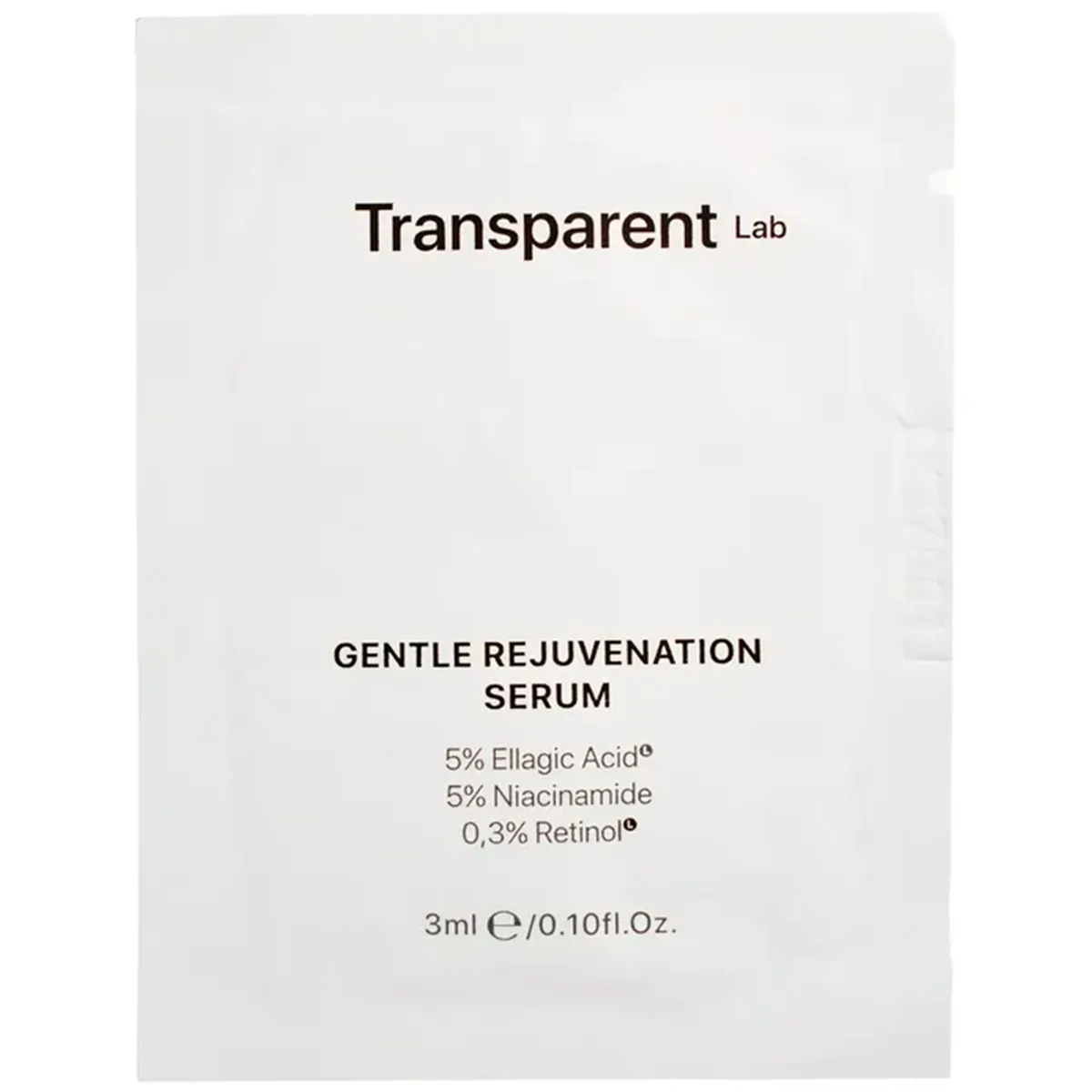 Освітлювальна сироватка проти старіння Transparent Lab Gentle Rejuvenation Serum 3 мл, Саше (Тестер)