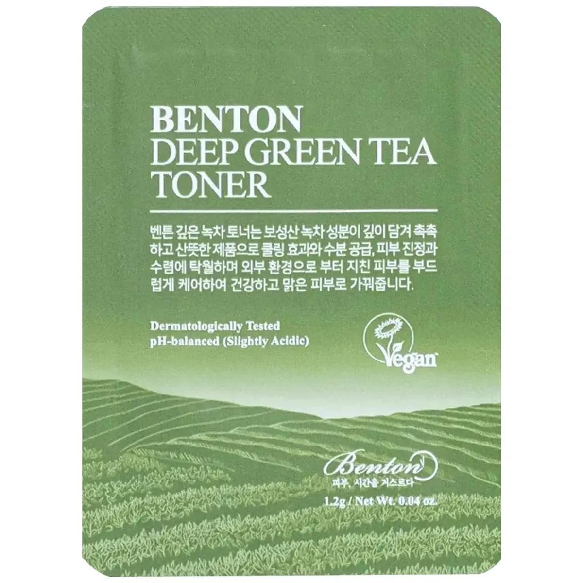 Тонер с зеленым чаем Benton Deep Green Tea Toner 1.2 г